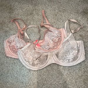 VGUC, unlined Victoria’s Secret bras, size 32D